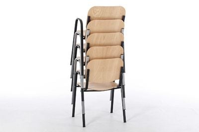 Hygienische Holzstühle mit Armlehnen
